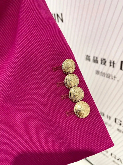 Rose Red Formal Pant Suit - Two-Piece Women Pantsuit -Guocali