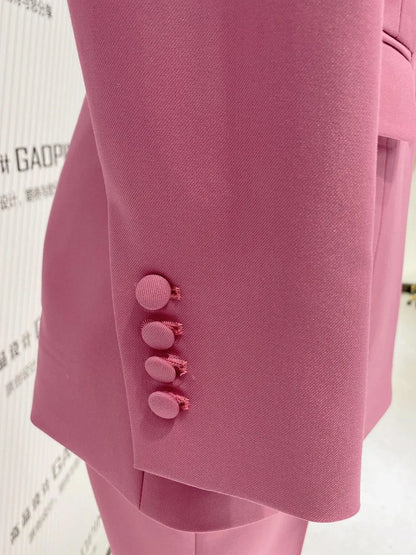 Rose Two Piece Pant Suit - Women Slim Fit Trouser Suit -Guocali