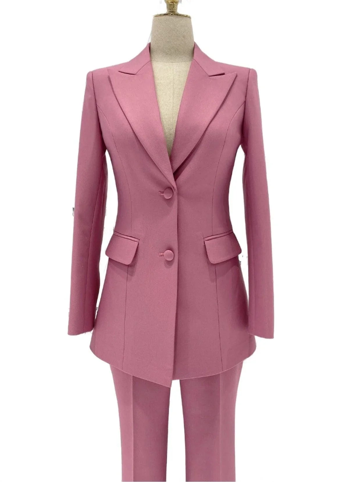 Rose Two Piece Pant Suit - Women Slim Fit Trouser Suit -Guocali