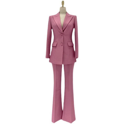 Rose Two Piece Pant Suit - Women Slim Fit Trouser Suit - Pantsuit - Guocali