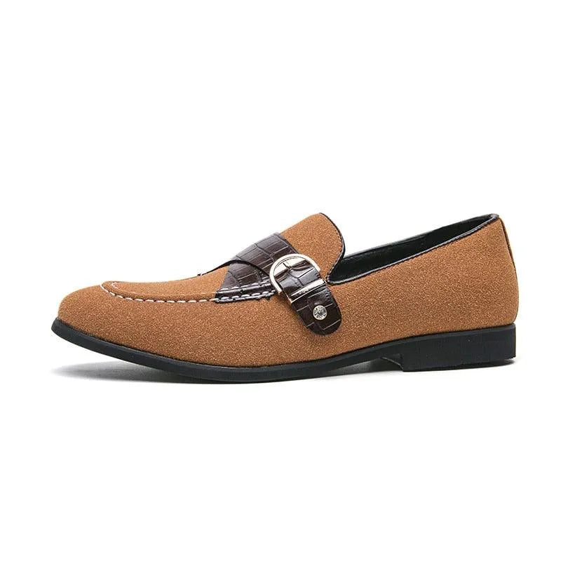 Men Casual Slipper Dress Loafers - Slip-On, Buckles Formal Dress Shoes