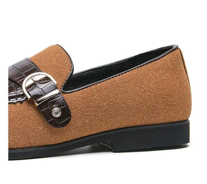 Men Casual Slipper Dress Loafers - Slip-On, Buckles Formal Dress Shoes