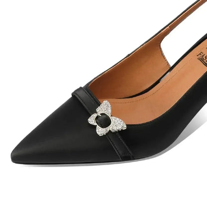 Sandals Leather Women Sandals Pointed Toe -Guocali