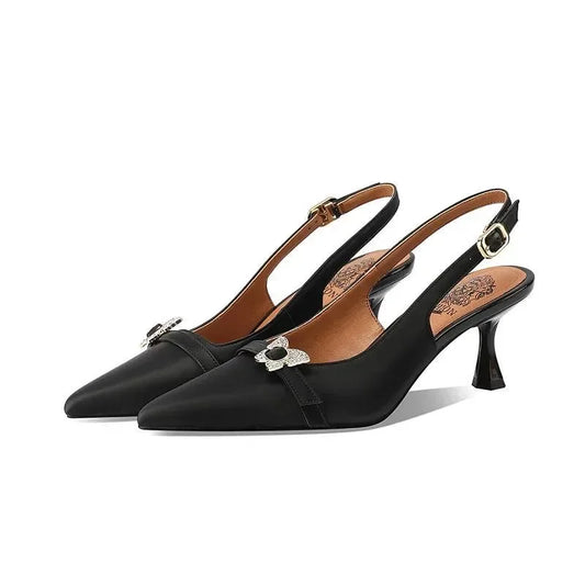 Sandals Leather Women Sandals Pointed Toe -Guocali