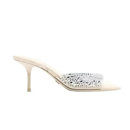 Sandals Rhinestone Square Toe Sandals Women -Guocali