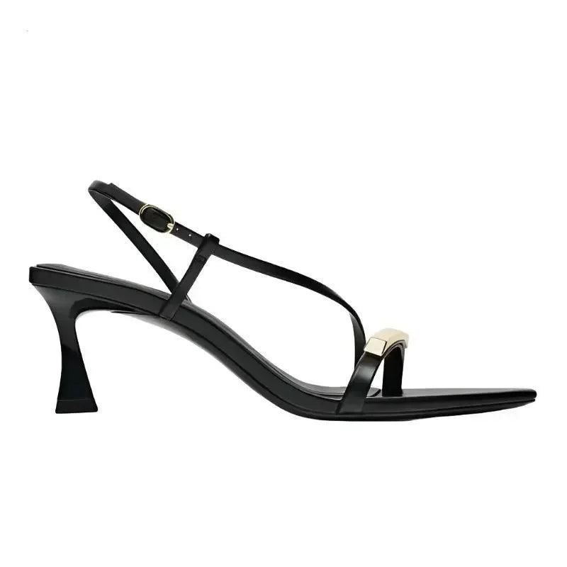 Sandals Women Sandals Black High-Heeled Shoe -Guocali