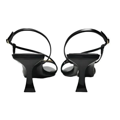 Sandals Women Sandals Black High-Heeled Shoe -Guocali