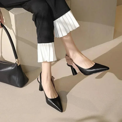 Sandals Women Sandals High Heels Pointed Toe -Guocali