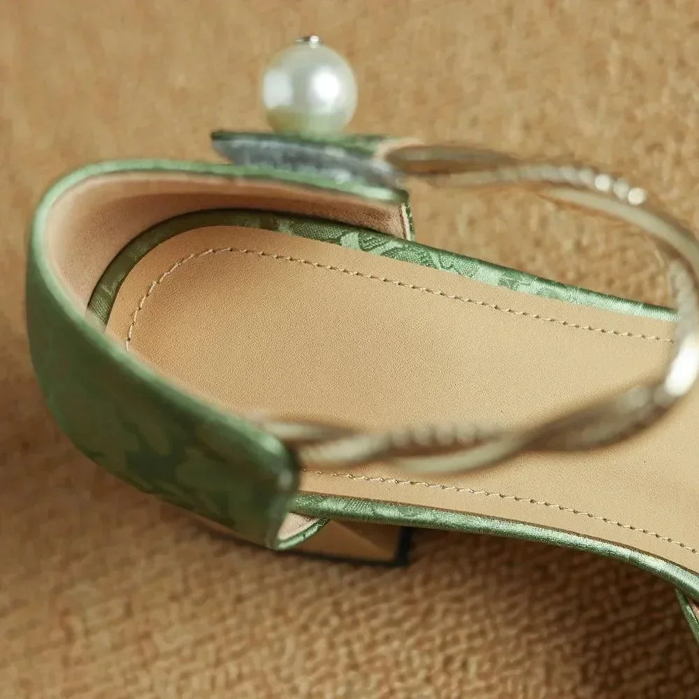 Sandals Women Sandals Leather Square Toe -Guocali