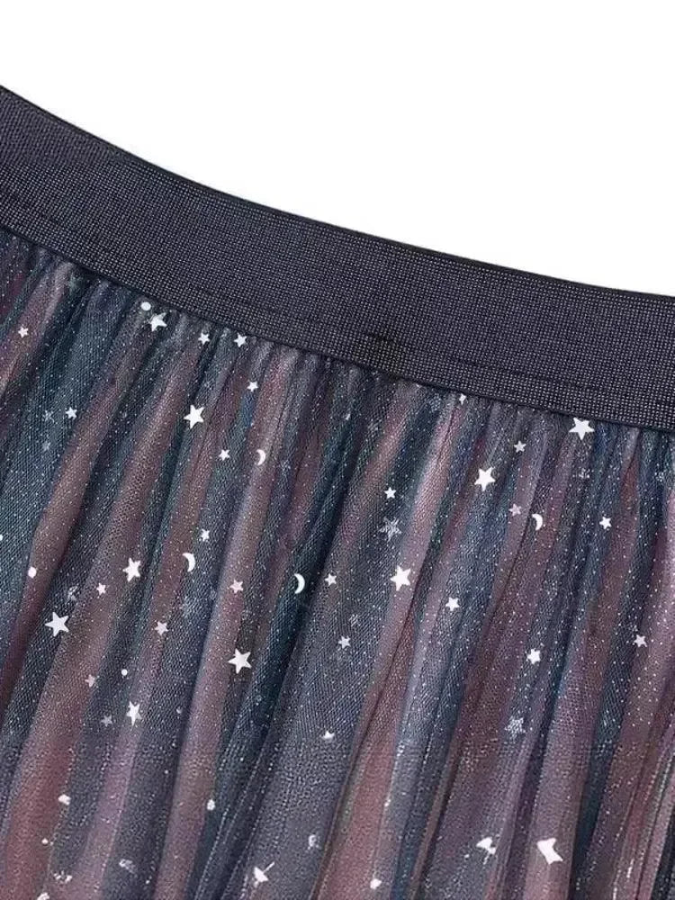 Sequin Skirt Gradient Guocali -Guocali
