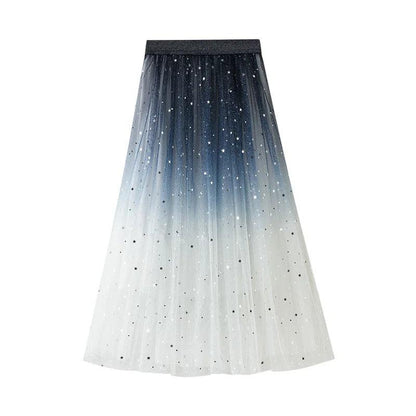 Sequin Skirt Gradient Guocali - Patchwork Skirt - Guocali