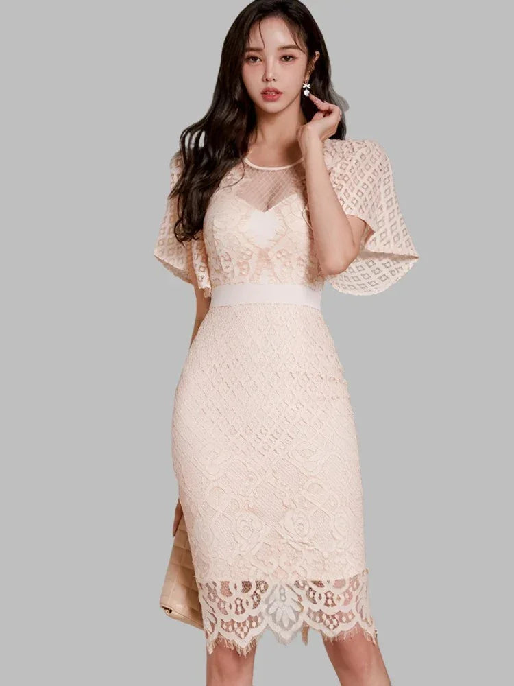 Sexy Elegant Lace Hollow Out Dress -Guocali
