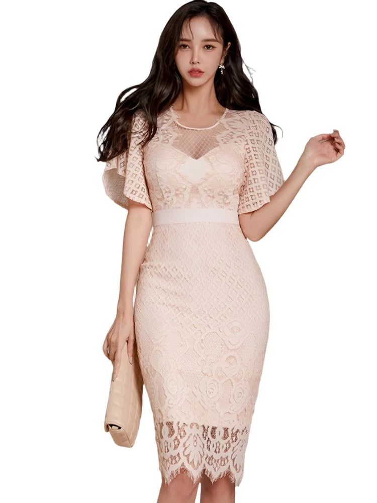 Sexy Elegant Lace Hollow Out Dress - Summer Dress - Guocali