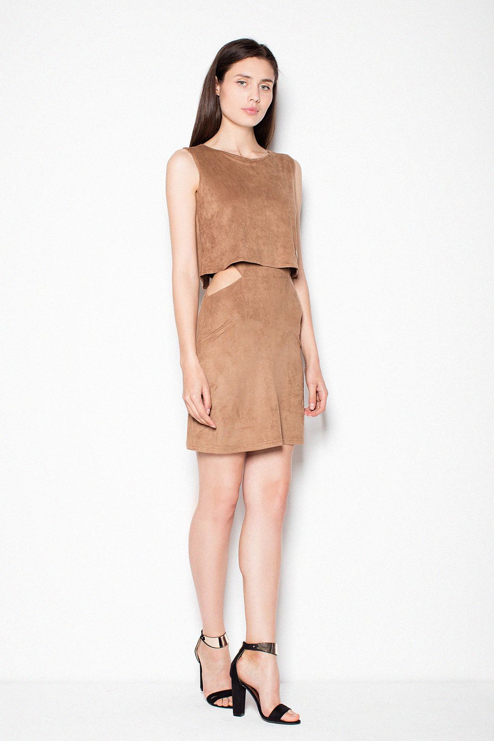 Sleeveless Cut Out Mini Dress Casual Style-Day Dress-GUOCALI