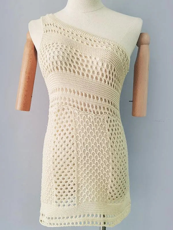 Sleeveless Hip-covering Knitted Summer Dress -Guocali