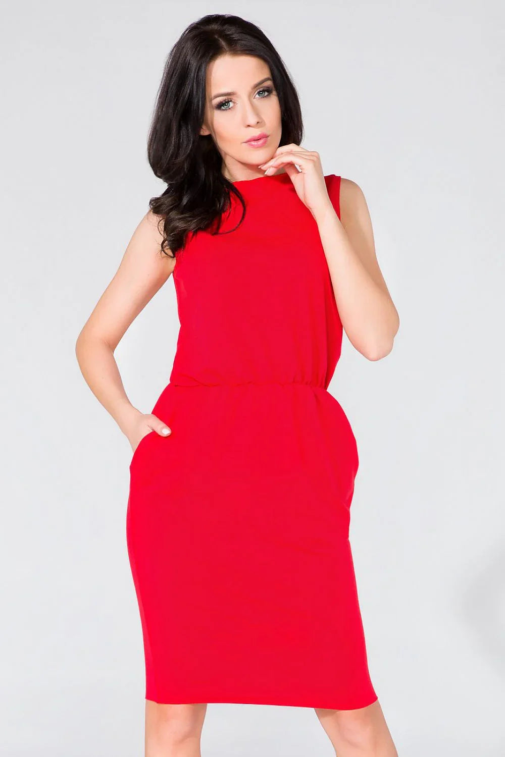 Sleeveless Knit Dress Casual Lightweight Everyday Fit-Day Dress-GUOCALI