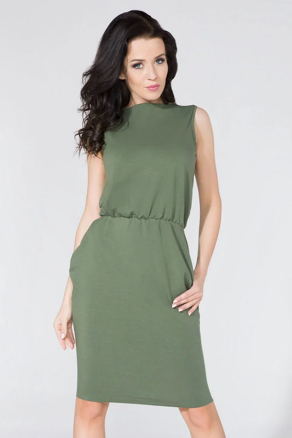 Sleeveless Knit Dress Casual Lightweight Everyday Fit-Day Dress-GUOCALI