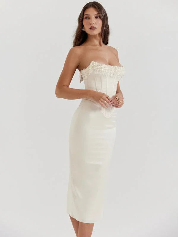 Sleeveless Off-Shoulder Corset Dress