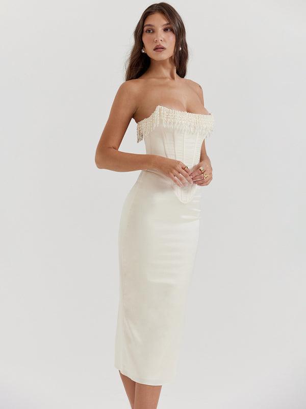 Sleeveless Off-Shoulder Corset Dress - Dresses - Guocali