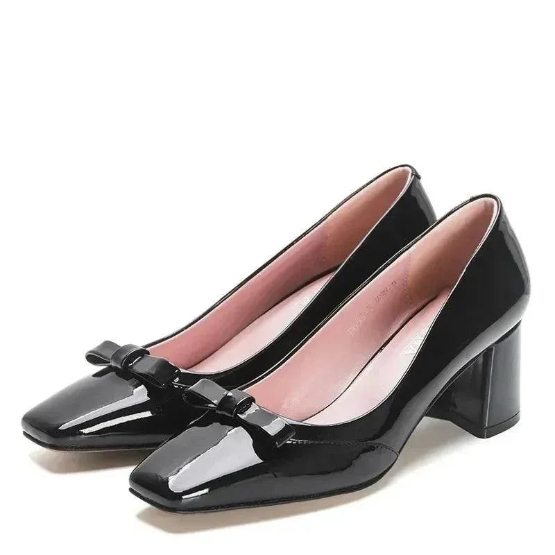 Slip-On Square Toe Women's Pumps Shoes -Guocali