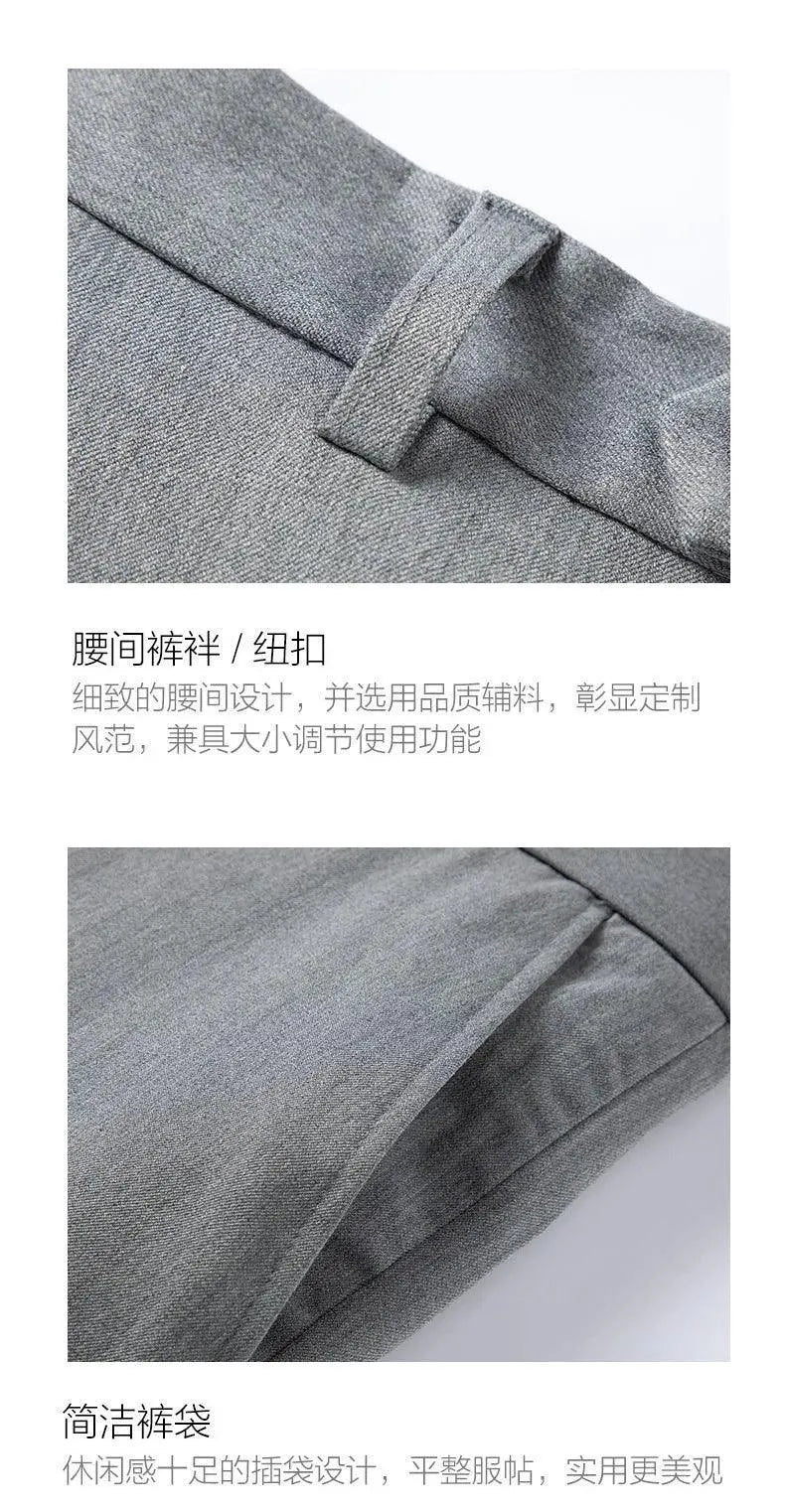 Solid Double-Breasted Suit for Men - Business Formal -Guocali