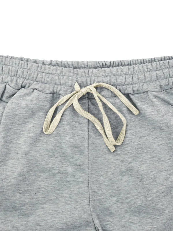 Sporty Men's Wide Leg Pants – Mid Rise Button Finish -Guocali