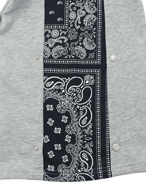 Sporty Men's Wide Leg Pants – Mid Rise Button Finish -Guocali