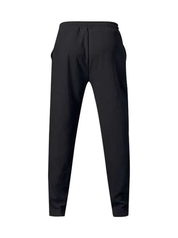Sporty Men Trousers – Mid Rise Elastic Waist -Guocali