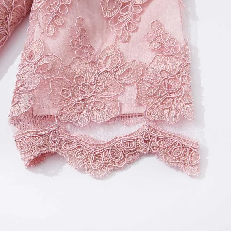 Spring Autumn Casual Embroidery Work Dress -Guocali