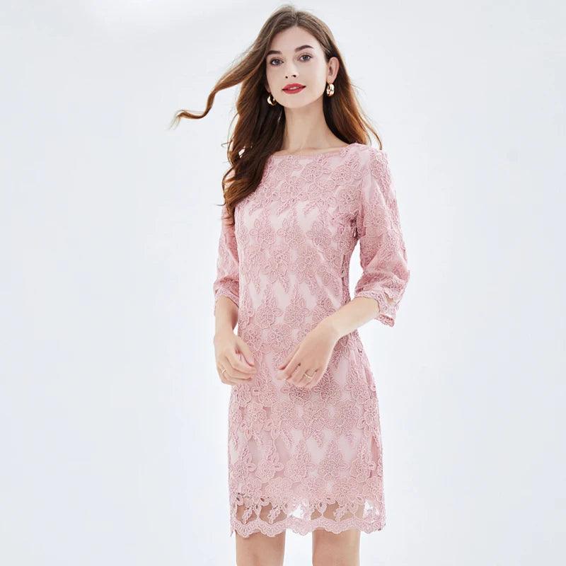 Spring Autumn Casual Embroidery Work Dress - Work Dress - Guocali