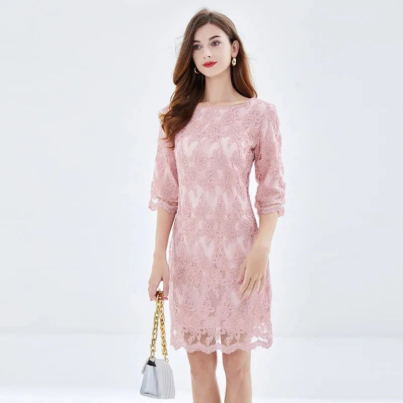 Spring Autumn Casual Embroidery Work Dress - Work Dress - Guocali