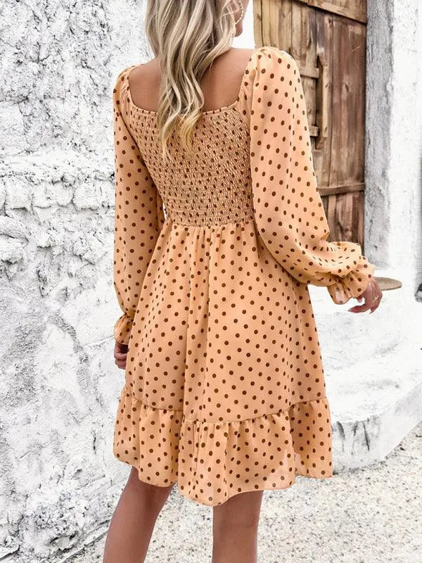 Spring Summer Casual Polka Dot Dress -Guocali