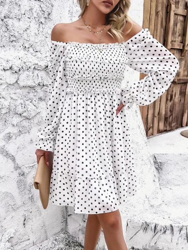 Spring Summer Casual Polka Dot Dress -Guocali