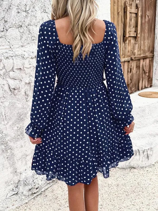Spring Summer Casual Polka Dot Dress -Guocali