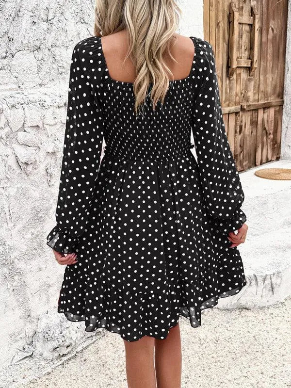 Spring Summer Casual Polka Dot Dress -Guocali