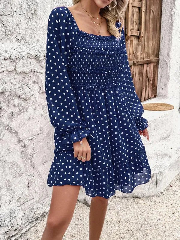 Spring Summer Casual Polka Dot Dress -Guocali
