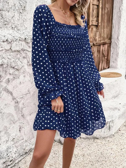 Spring Summer Casual Polka Dot Dress -Guocali