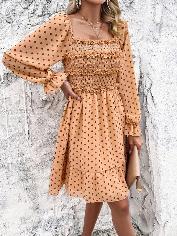 Spring Summer Casual Polka Dot Dress - Polka Dot Dress - Guocali