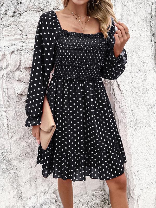 Spring Summer Casual Polka Dot Dress - Polka Dot Dress - Guocali