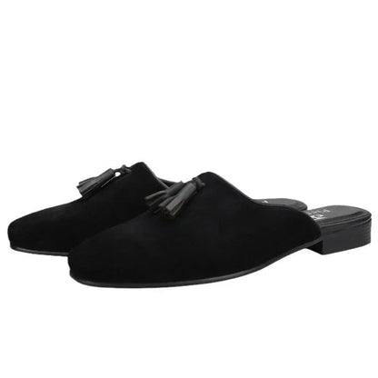 Suede Leather Loafers With Tassel - Men Shoes -Guocali