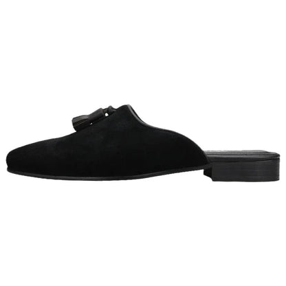 Suede Leather Loafers With Tassel - Men Shoes -Guocali