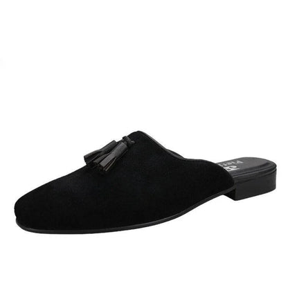 Suede Leather Loafers With Tassel - Men Shoes -Guocali