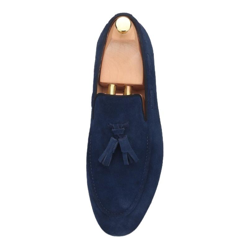 Suede Tassel Men Loafers - Loafer Shoes - Guocali