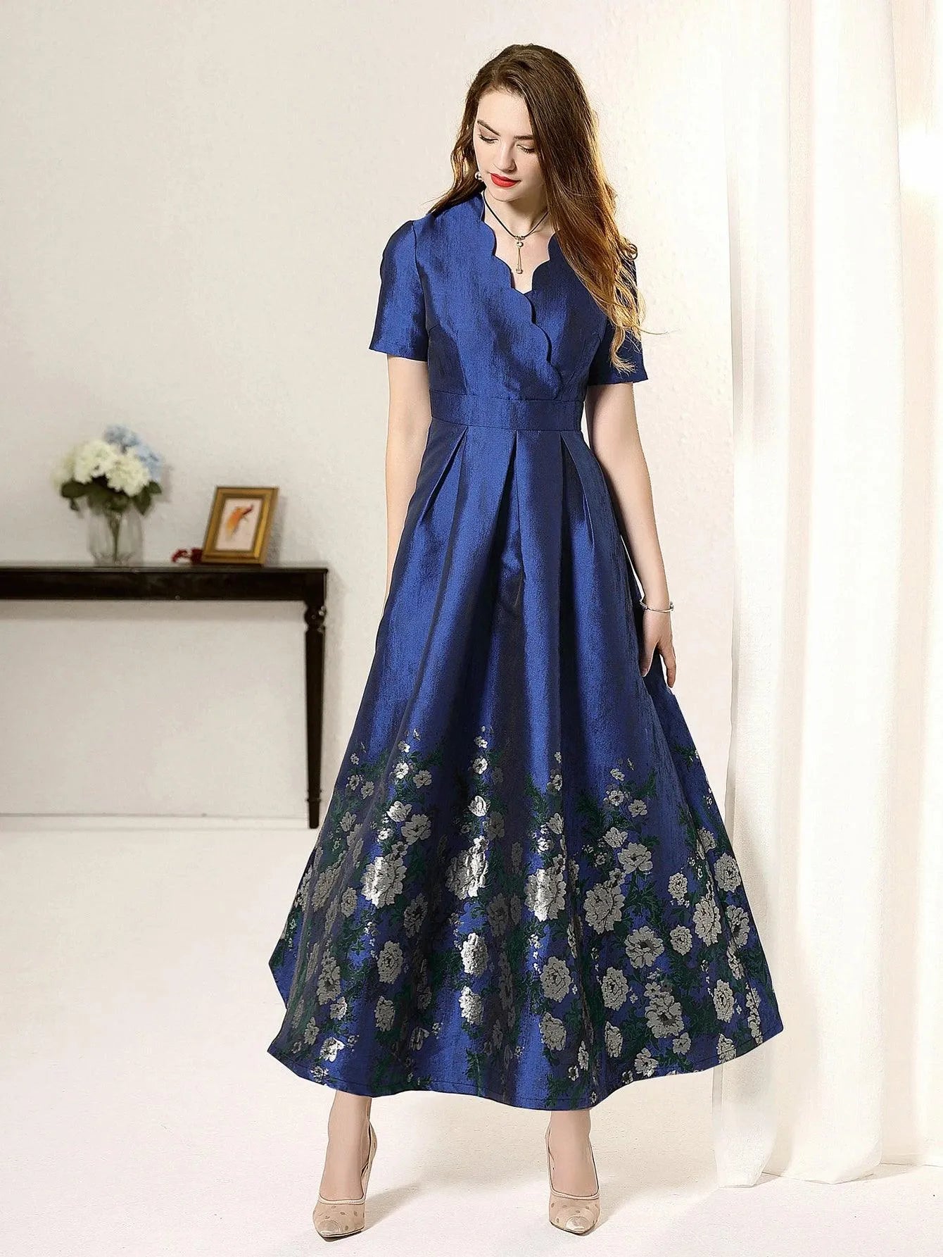Summer Jacquard Luxury Maxi Dress -Guocali