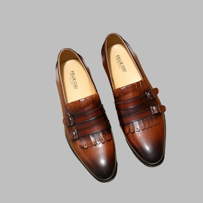 Tassel Monk Strap Loafers - Loafer Shoes - Guocali