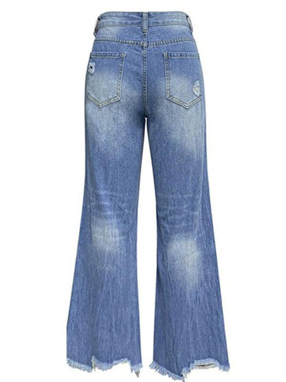 Edgy Women Jeans – High Rise Tassel Hem