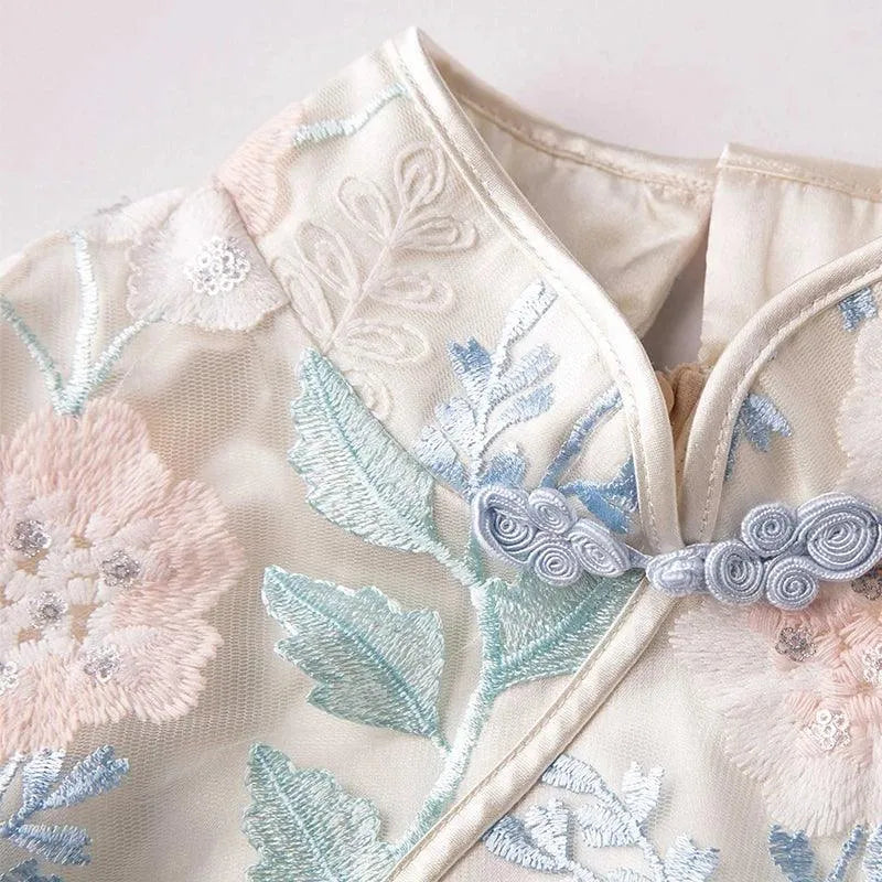 Three-Quarter Knee-Length Elegant Lace Dress -Guocali