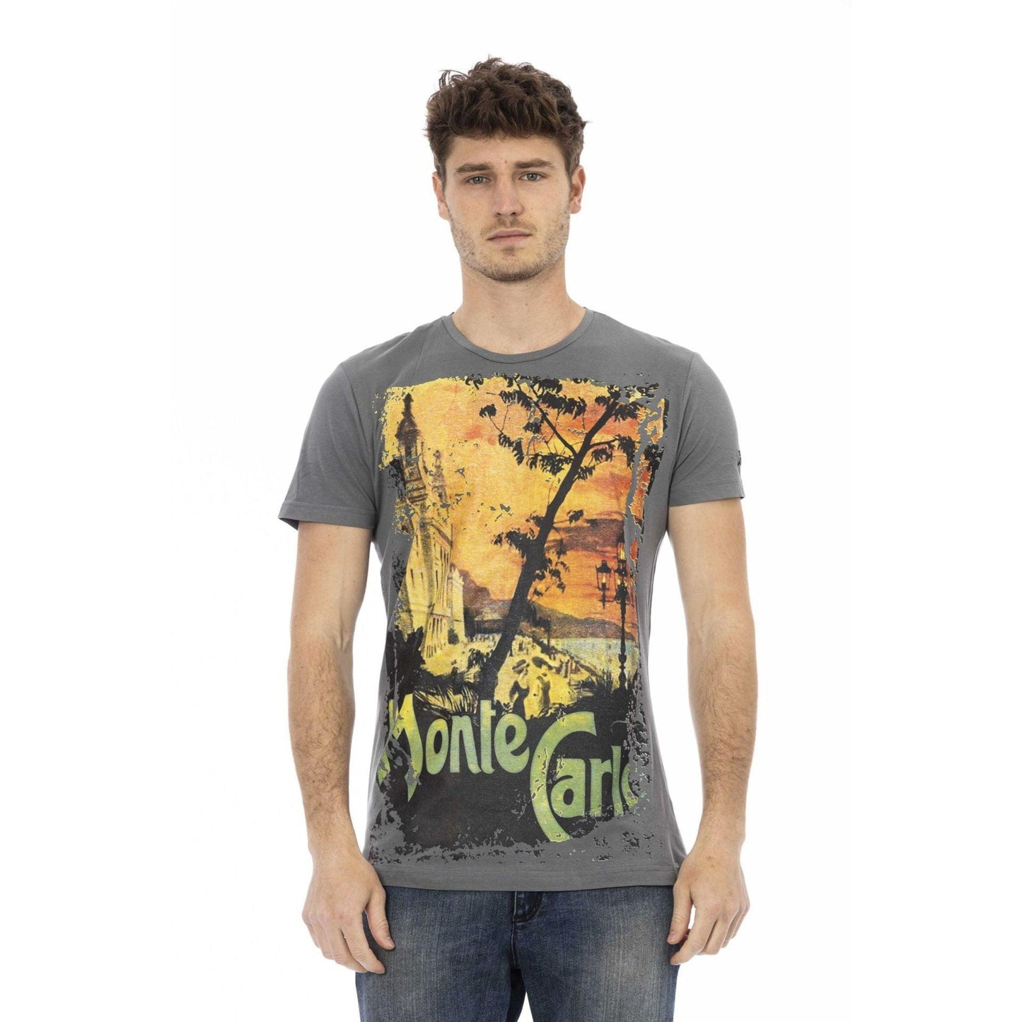 Trussardi Action Men T-shirts - Grey Brand T-shirts - T-Shirt - Guocali