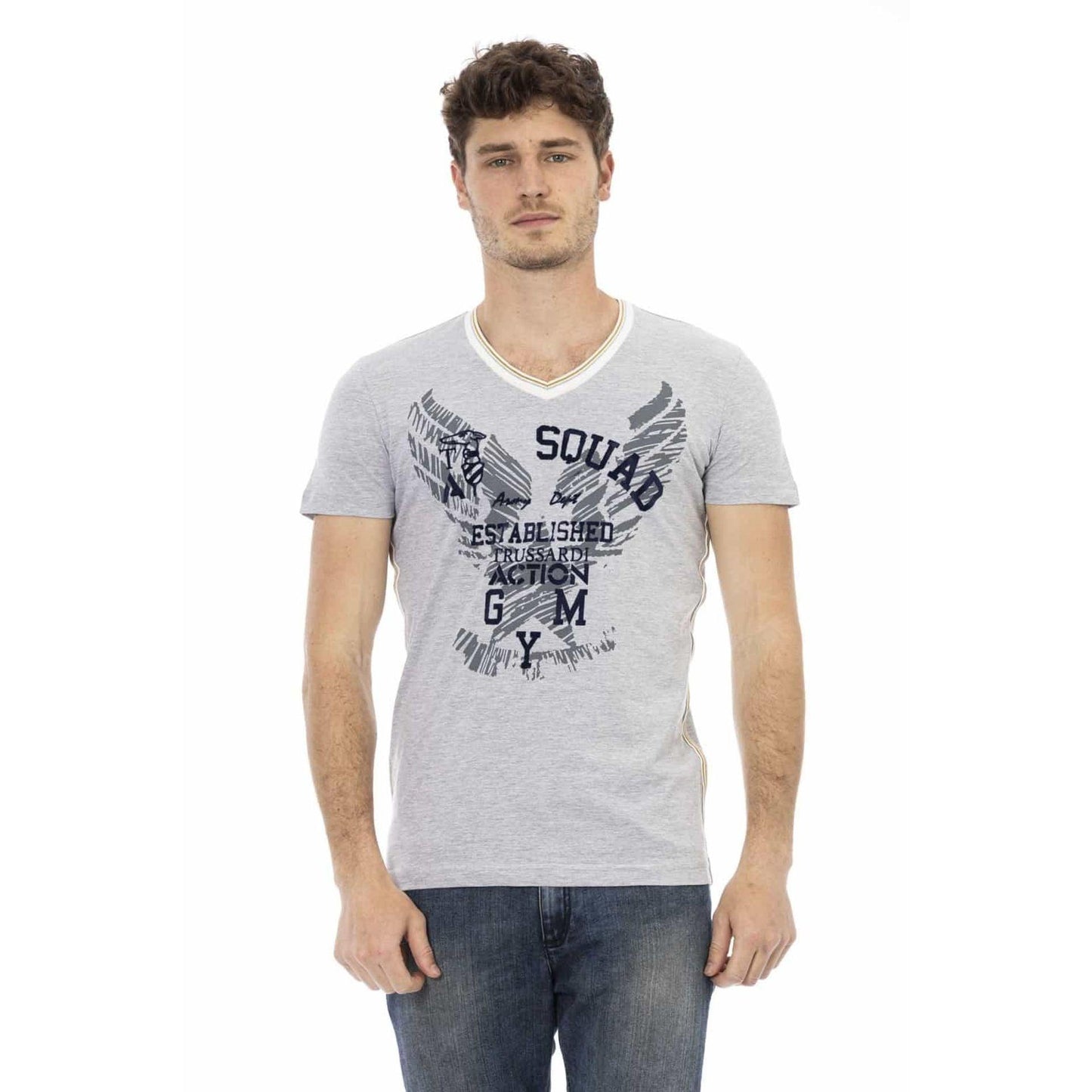 Trussardi Action Men T-shirts - Grey Brand T-shirts - T-Shirt - Guocali