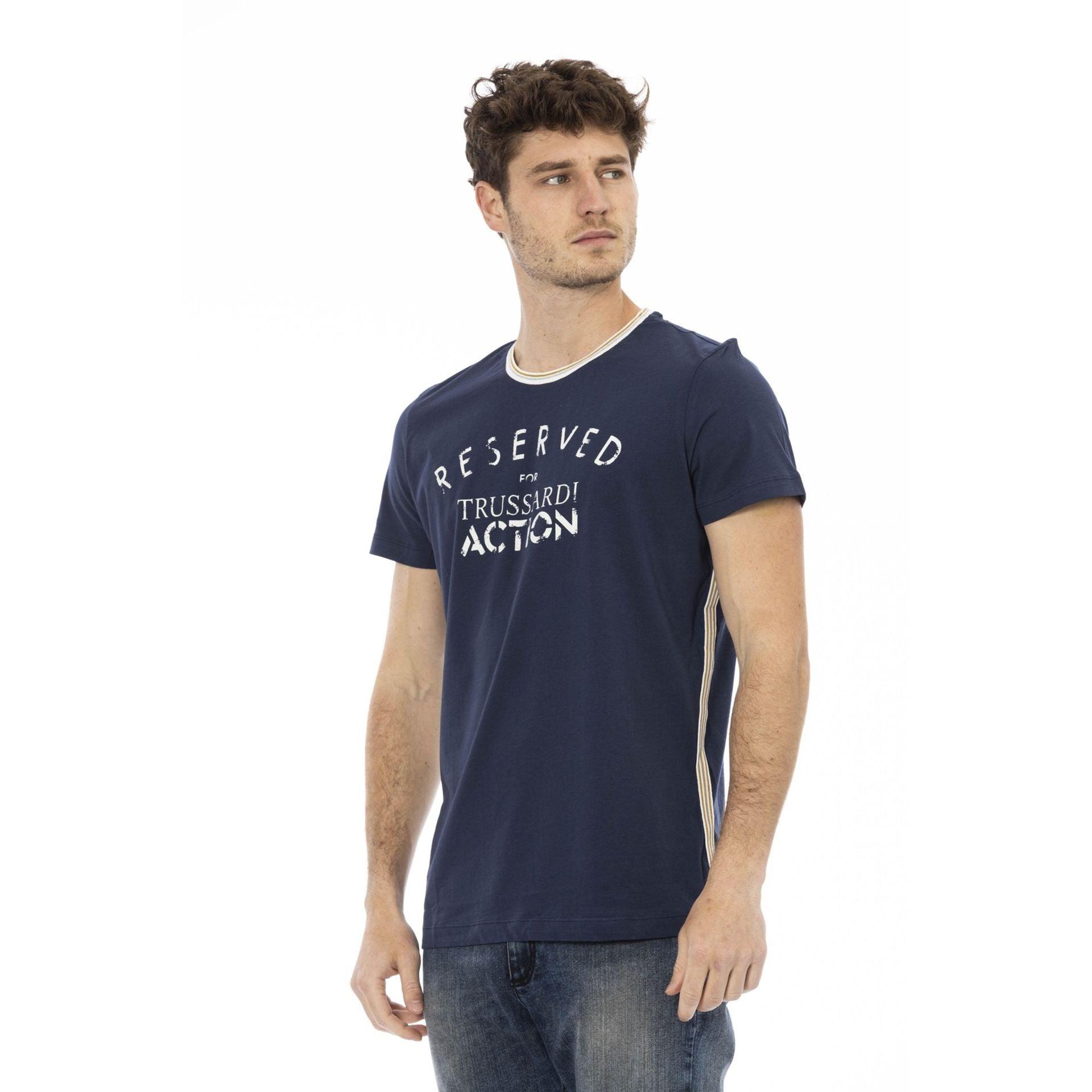 Trussardi Action Men T-shirts - Navy Blue Brand T-shirts - T-Shirt - Guocali